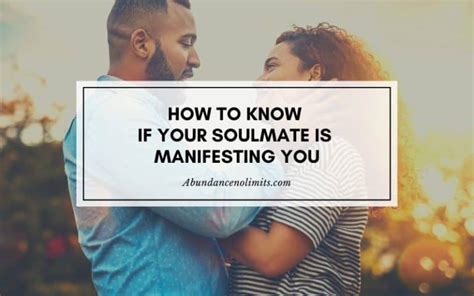 <b>Manifesting</b> a <b>soulmate</b> or specific person. . Signs your soulmate is manifesting you